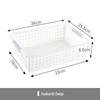 BeiYou Large Shallow Plastic Storage Basket