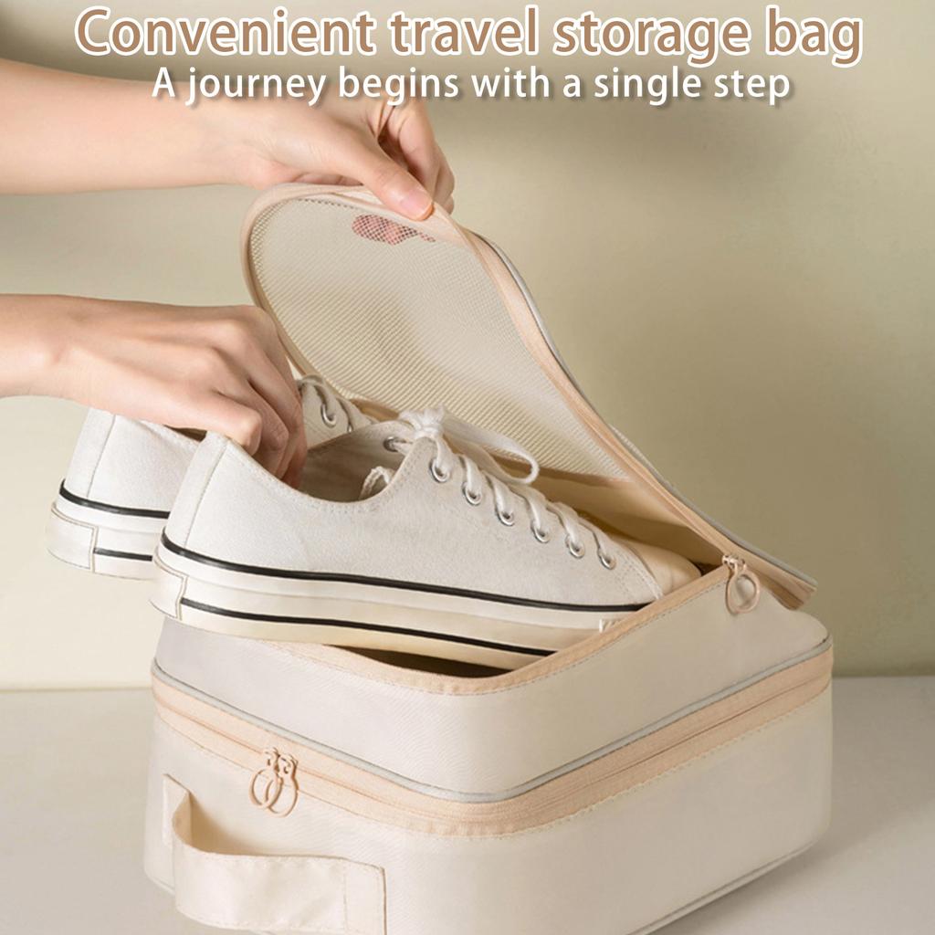 Travel Shoe Organiser Three Tier Shoe Bag Portable Handheld Storage Bag Travel Shoe Bag Portable Large Shoe Bag