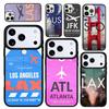 Capa Case for iPhone 17 Air 16 Pro Max 15 Plus 11 13 Mini 14 12 Back Phone Cover Funny Airport Code