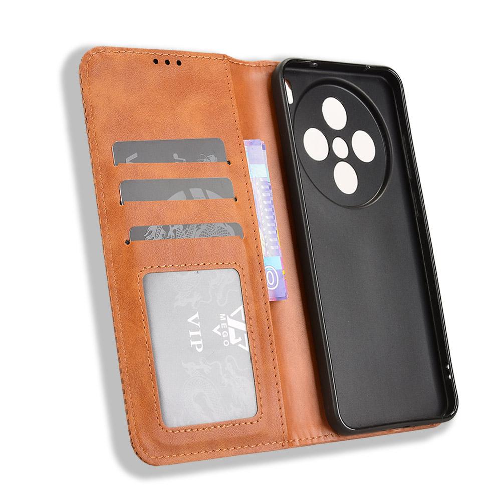 For vivo X200s 5G Leather Case Wallet Stand Retro Texture Phone Cover