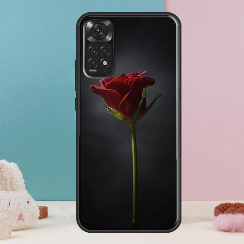 Red Rose Flower Case For Xiaomi Redmi Note 14 13 Pro 12 11 9 10 9S 10S 11S 12S Redmi 14C 13C 10C 12C Cover