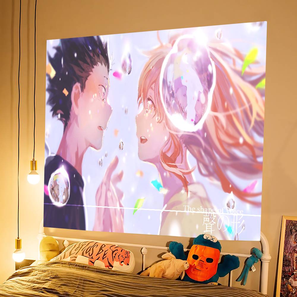 Anime A Silent Voice Anime Chart Flagge Für Wohnzimmer Zuhause Schlafsaal Dekor Kunst Heimdekor Banner Wandteppich