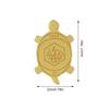 Money Turtle Golden Tortoise Feng Shui Guarding Praying Statue with Red Lucky Leather Case Metal Water Plate Living Wealth