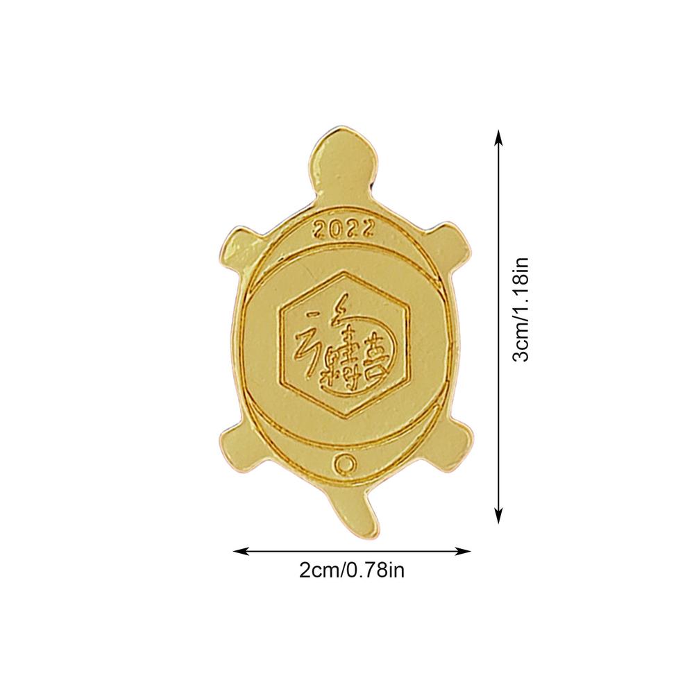 Money Turtle Golden Tortoise Feng Shui Guarding Praying Statue with Red Lucky Leather Case Metal Water Plate Living Wealth