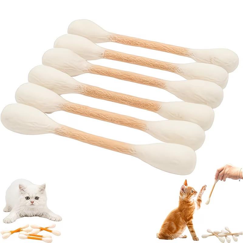 6pcs Swabs Cat Toys With Catnip Cat Chew Sticks Interactive Felt Kicker Play Durable Cat Chew Dental Teething Ropes Gift