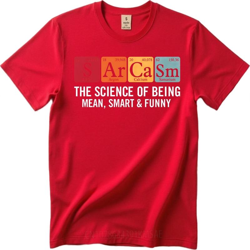 Plus Size Summer Unisex T Shirt Sulfur Argon Calcium Samarium The Science Of Being Mean Smart Funny Short Sleeve Relaxed Fit