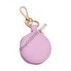 Simple Portable Mini Leather PU Jewelry Box Keychain Travel Bag Charm Pendant Earring Ring Storage Box Key Chain Accessories