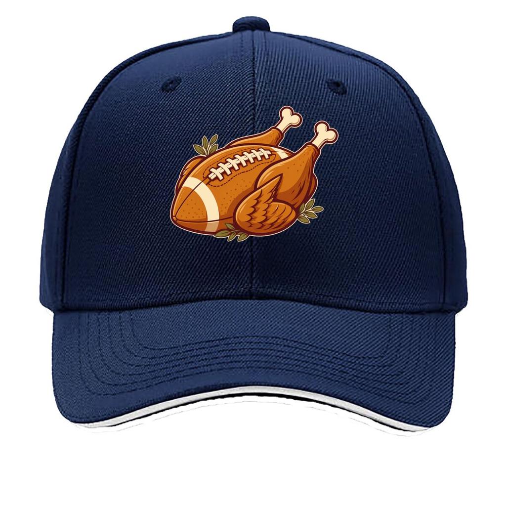 Thanksgiving Football Feast Mascot G Sandwich Baseball Cap Sun Cap Outdoor Workouts Hat
