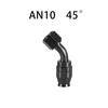 AN4/6/8/10/12 Straight 0°/45°/90°/120°/180° Degree PTFE Oil Fuel Swivel Hose End Fitting Oil Hose End Adaptor Kit Black