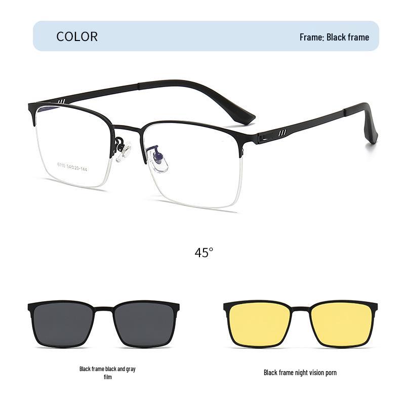 

Unisex Magnetic Clip-on Sunglasses with Myopia Option – Versatile Korean Style