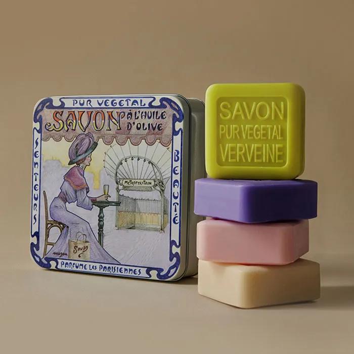 Französische Natürliche Signatur-Seife 100g x 4 (Große Dose) Einweihungsgeschenk Geschenk für frisch Verheiratete