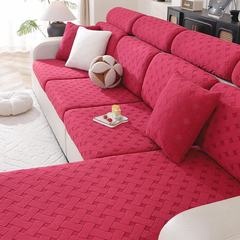 Elastic Sofa Cover Luxury Adjustable Elastic Couch Cover For Living Room Sofa Seat Cover 1 2 3 4 Seat L Shaped Full Set