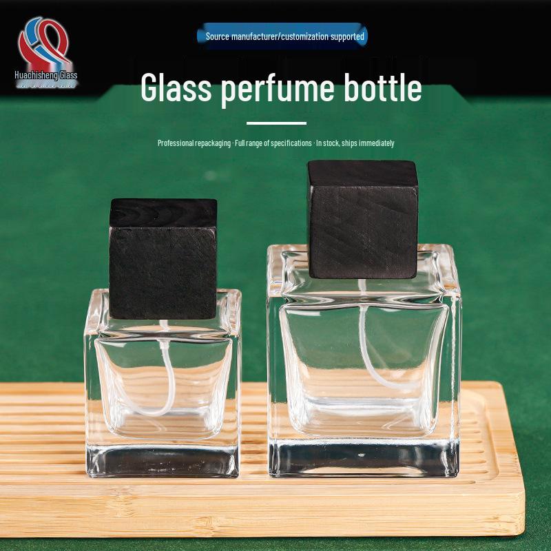 Transparent Glass Perfume Spray Bottle - Refillable Cosmetic Sprayer