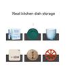 Kitchen Storage Rack Bamboo Anti-skid Plate Pot Lid Dish Bowl Drying Holder Organization Cutting Board Drainage Stand