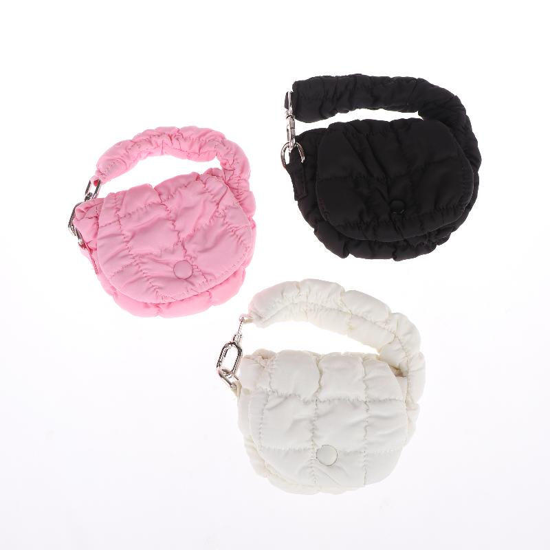 Mini Bag Mini Cloud Waist Pack Lightweight Solid Secure Button Closure With Decorative Coin Purse And Headphone Bag