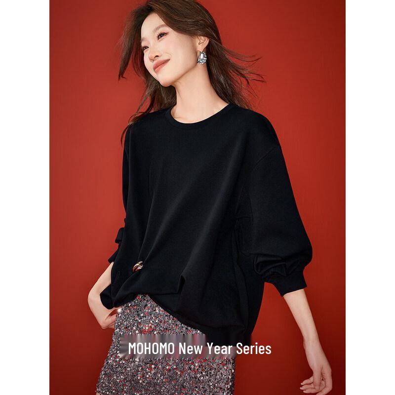 Stylish Casual Round Neck Pullover Sweatshirt L