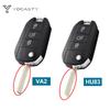 Yocasty Capa de Chaveiro de Carro Flip de 3 Botões Para Citroen Aircross Para Peugeot C3 C4 308 208 508 3008 5008 Com Va2/Hu83