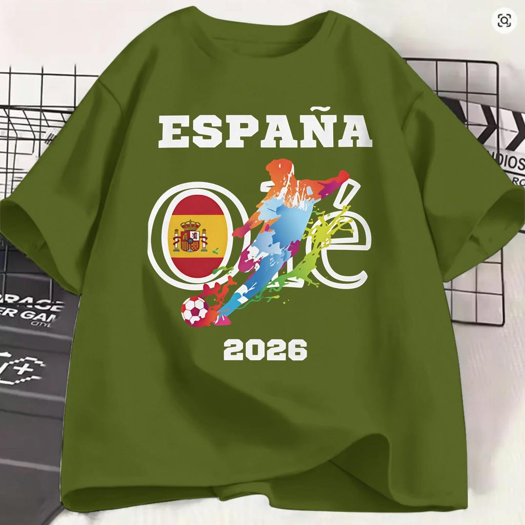 Harajuku T Shirt Summer Spain 2026 Trendy Cool T Shirts Cotton Tee Shirt For Unisex Y2k Retro Big Size Short Sleeve Tops