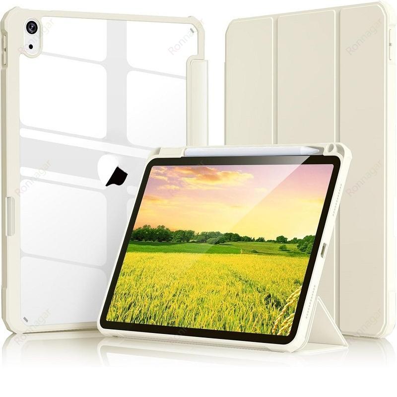 With Pencil Holder Case For iPad (A16) (A19) 11th 12th Gen Air11 13 11 Pro11 12.9 13 Air 3 4 5 10.9 7 8 9th 10.2