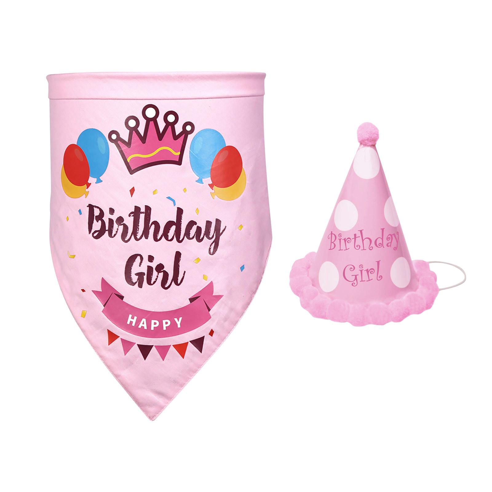 

Pet Birthday Green Dog Scarf Hat Combination Outfit розовый