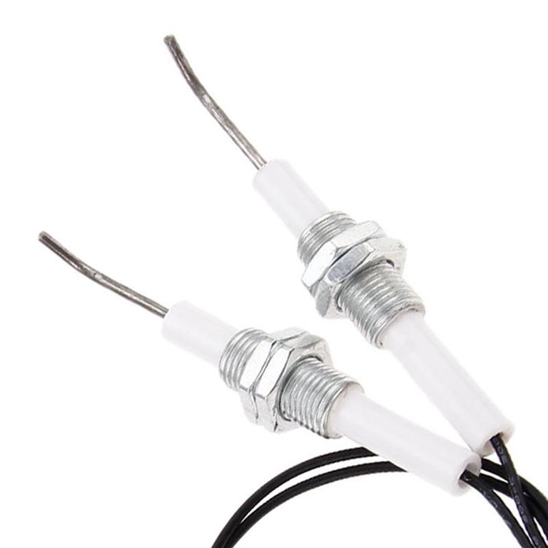 A25F-2 Set Push Button Piezo Igniter W/Threaded Electrode Ignition Plug For Fireplace/Oven/Heater/Kitchen