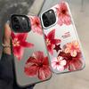 Cherry Flower Print Clear Case for iPhone 17 Pro Max 16 14 11 XR XS 12 13 Pro 15 Plus Air Back Phone Cover