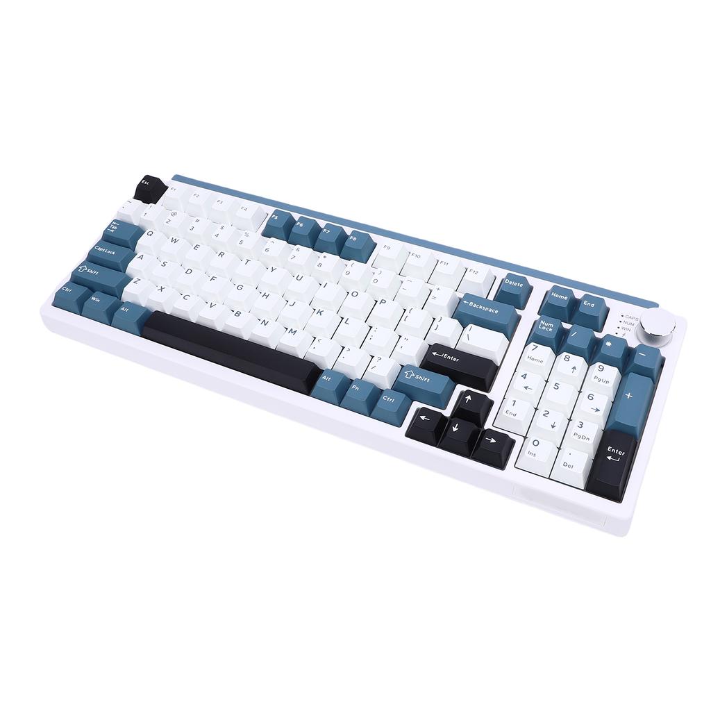 Wireless Mechanical Keyboard BT 2.4G USB C Connection Hot Swappable Gaming Typing Keyboard RGB Backlit 75percent
