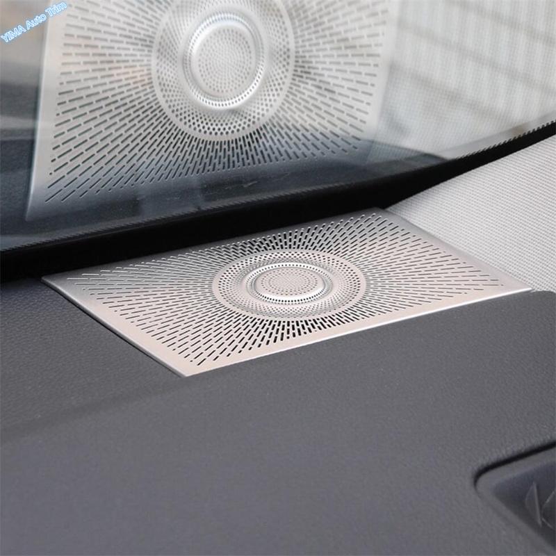 Stainless Steel Sticker Dashboard Stereo Audio Speaker Sound Cover Decoration Frame Trim For Toyota Highlander XU70 - 2025