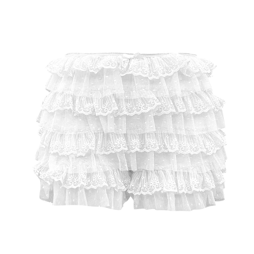 Multi Layer Cake Stacking Short Skirt Hot Pants Spicy Girl Sexy Fashion Lace Skirt Pants Sexy