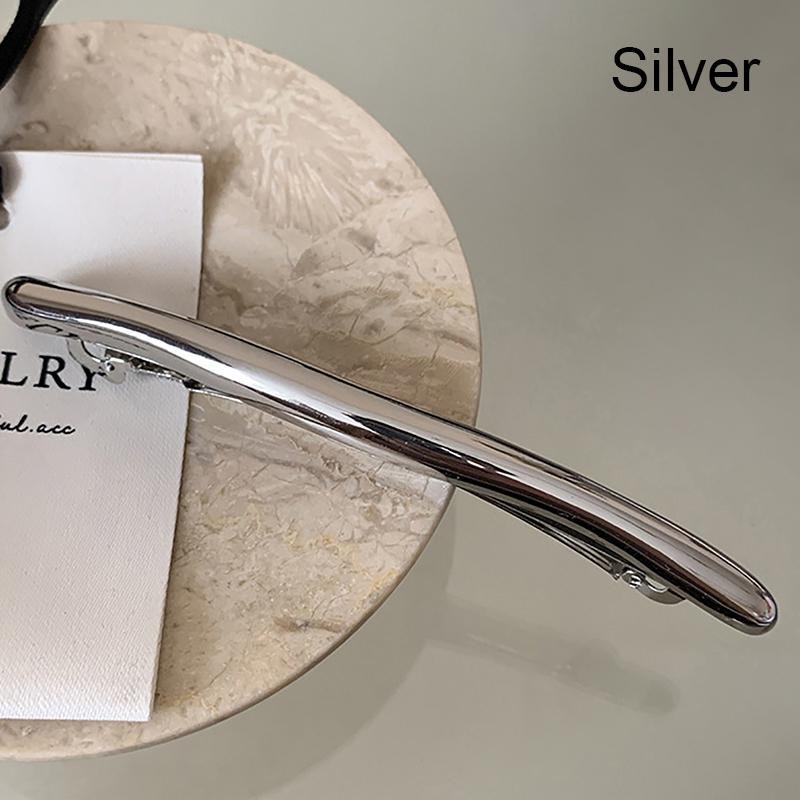 

11 см Шпилька для волос в одне слово Жіноча Металева Золотиста Смужка Довгі Заколки Кліпси для волосся Вінтажні Шпильки Автоматична Гладка Пружинна Кліпса Затискач для волосся срібний