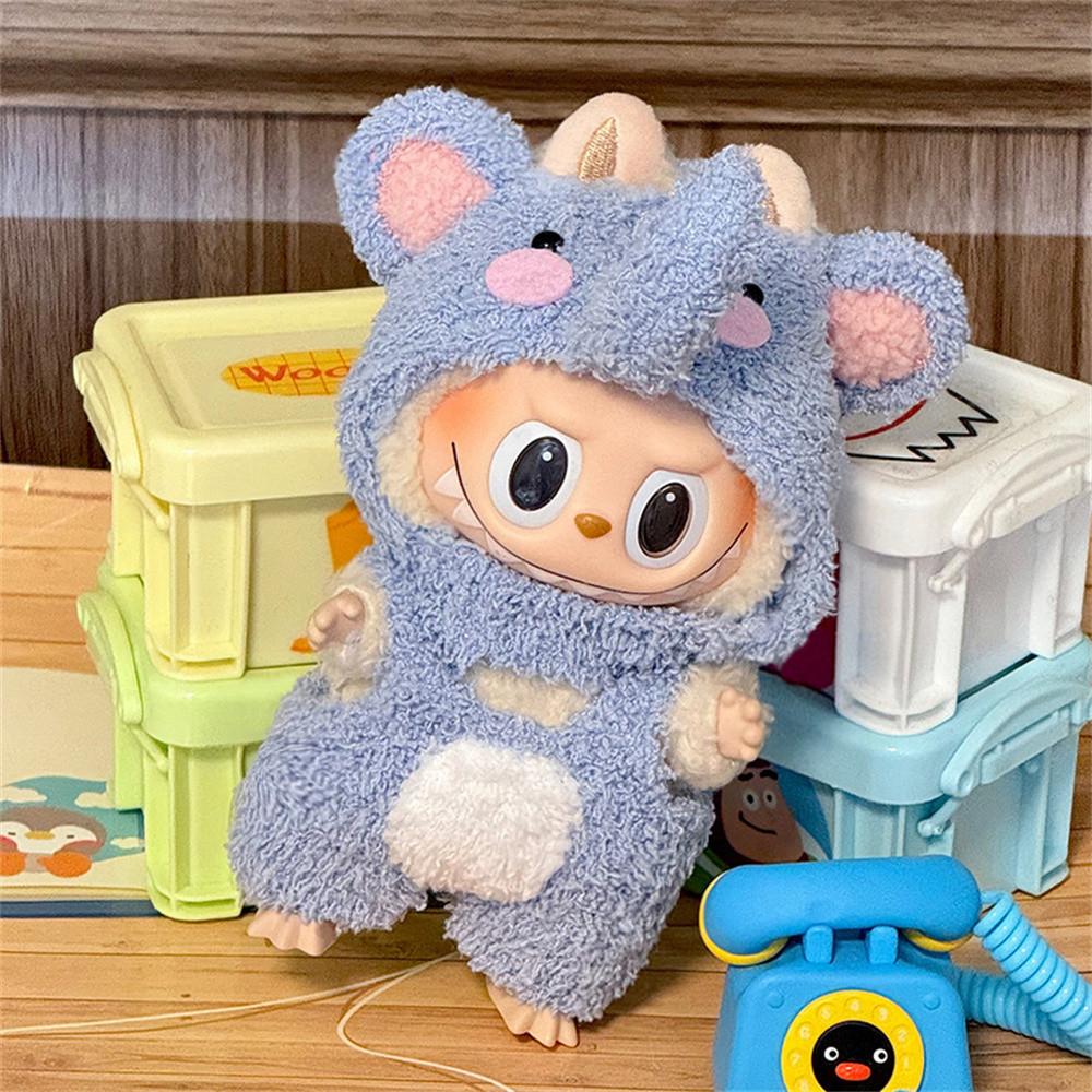 

Cute Cartoon Animal Style Frog Elephant Doll Clothes for Generation 1/2 Labubu Blind Box(no Doll)