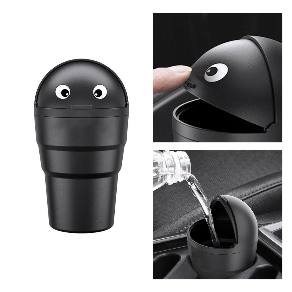 Flip Open Car Trash Bin Portable Storage Box Mini Wastebasket Flip Open Type Waterproof Auto Interior Accessories