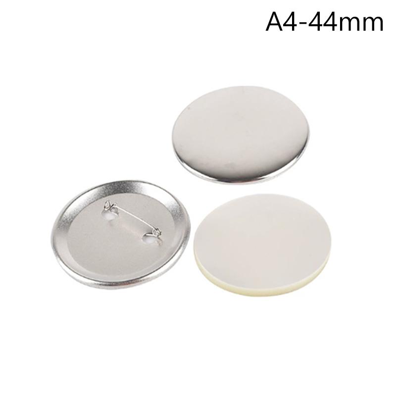 50Set 25-75Mm Metal Badge Pin Button Maker Parts Diy Blank Badge Button Parts For Art Crafts Making Iron-Base Badges Set