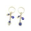 Heart-Shaped Evil Eye Pendant Keychain