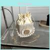 Woven Pearl Chain Shoulder Bag For Women With Drawstring Closure And Mobile Pocket