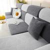 Jacquard Polar Fleece Sofa Seat Cover Stretch Solid Color Couch Cushion Covers Spandex L-Shaped Slipcovers