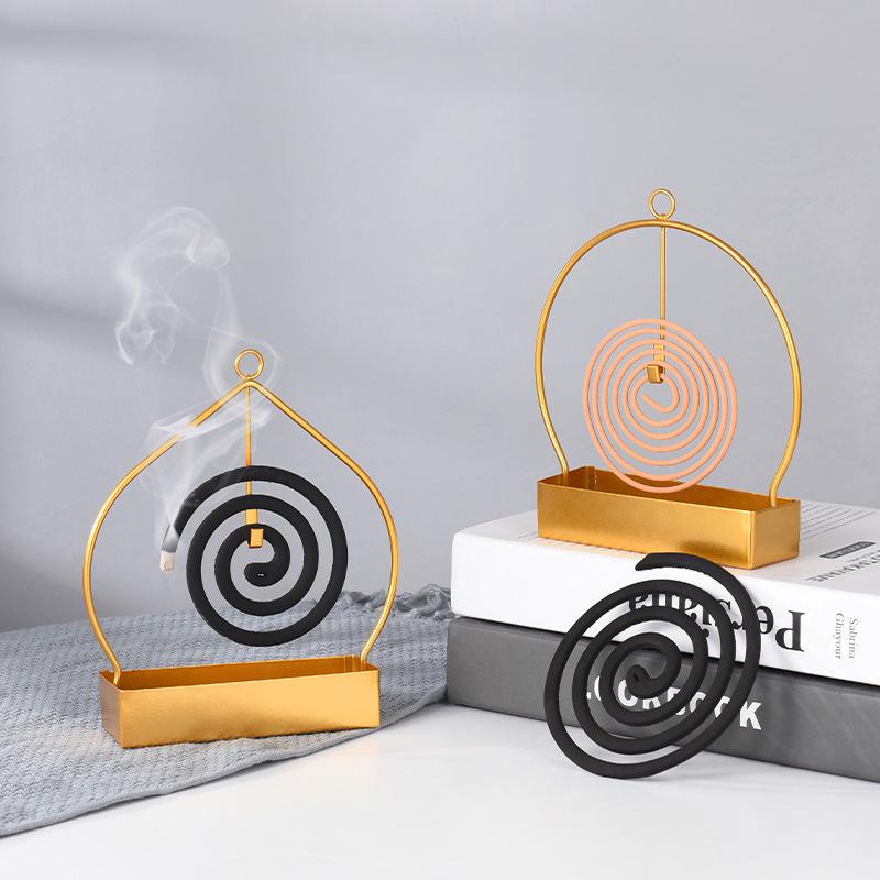 Minimalist Iron Art Hanging Mosquito Coil Holder & Incense Burner