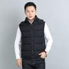 Jishi vest removable hat down cotton vest jacket loose thermal vest