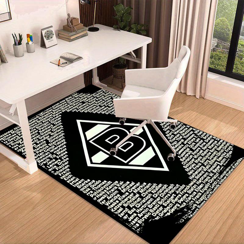 1PC Green Black Borussia Rug Game Carpet, Floor Mat for Bedroom Living Room Entryway Rug, Home Decor Idea Gift for Christmas birthday