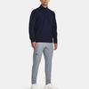 Under Armour Meridian ¼ Zip High Collar Long Sleeve Sports Tee Men Tops Navy-Blue 1379673-410