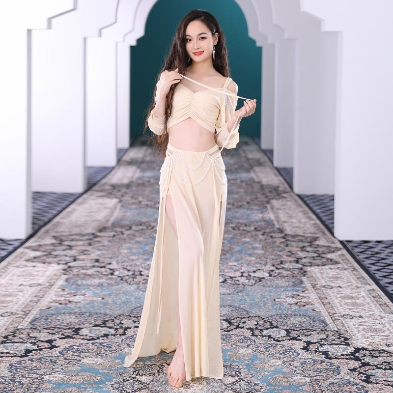 Long Skirt Swing Dance Skirt Set Belly Dance Palace Style Practice Skirt Oriental Dance Practice Skirt Sexy Set Long Skirt