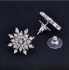 Korean Snowflake Rhinestone Earrings - Dazzling Diamond Temperament Design