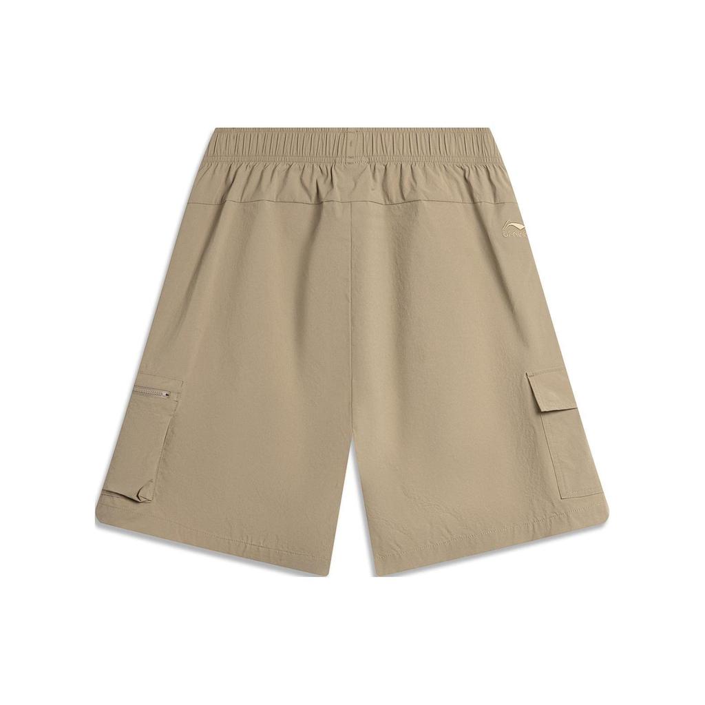Li Ning Sports Life Collection Sports Shorts Men's Camel Khaki AKSU231-6