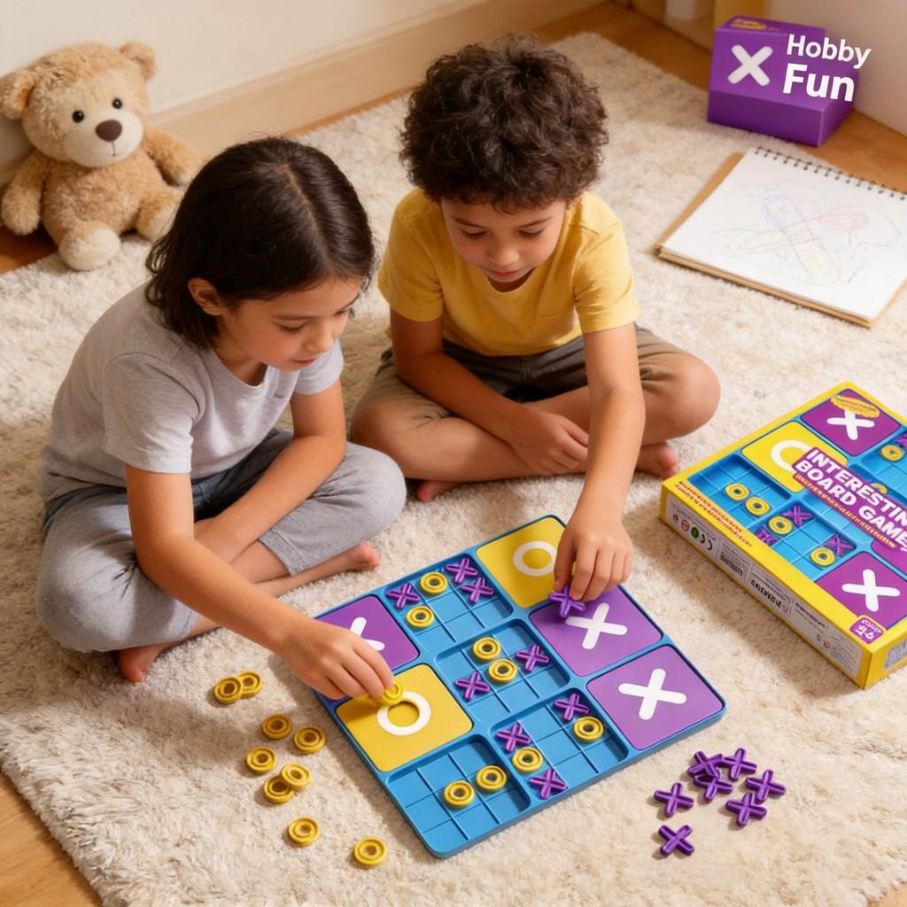 Xo Tic Tac Toe Game Plastic Educational Puzzle For Kids And Family Fun