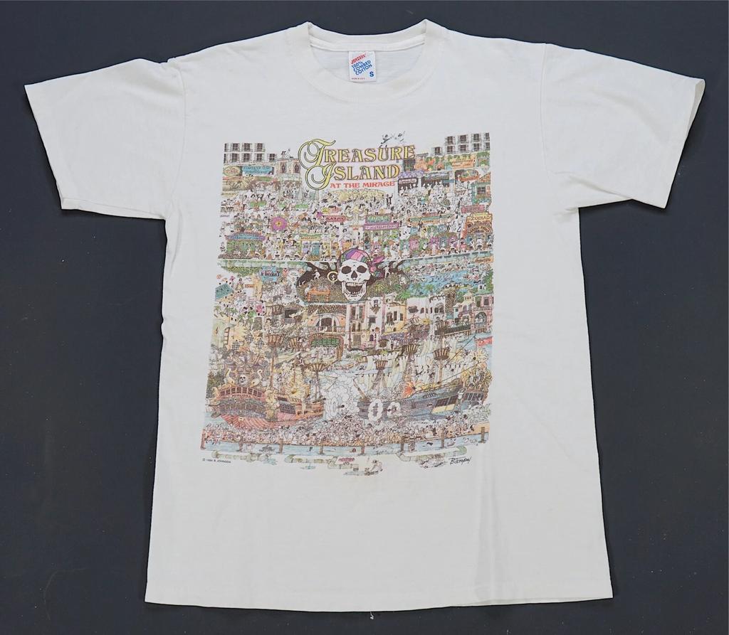 Rare VTG Treasure Island At the Mirage Casino 1994 T Shirt 90s B. Johnson Art S