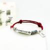 Douyin Style Thick Silver Copper Anti-Allergic Good Luck Bangle - "May All Your Wishes Come True"