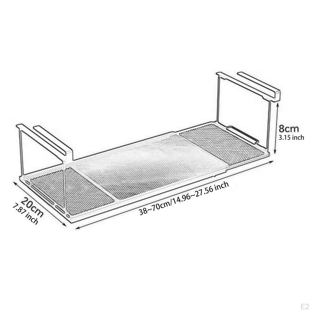 Adjustable Length Under Shelf Storage Solution for Kitchen and Pantry Areas