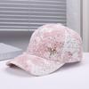Spring and summer new fashion niche sequins old hole design baseball cap outdoor street racket travel sunshade sunscreen cap