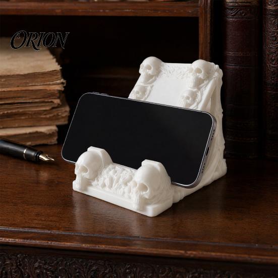 Desktop Phone Holder 3D Printed Skeleton Mobile Holder, Universal Stand, Decorative Ornament Support, Creative Skulls for All Models Energy Shape