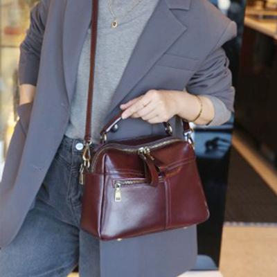 Bag Women's Crossbody Bag Large Capacity Handbag Genuine Leather Women's Bag Texture Niche Handbag
